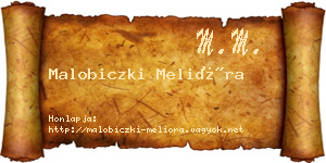 Malobiczki Melióra névjegykártya
